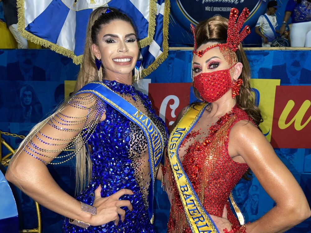 Madrinha de Bateria Sheila Hachas e Musa da Bateria Livia Nayara - Foto: Assessoria de Imprensa Tucuruvi